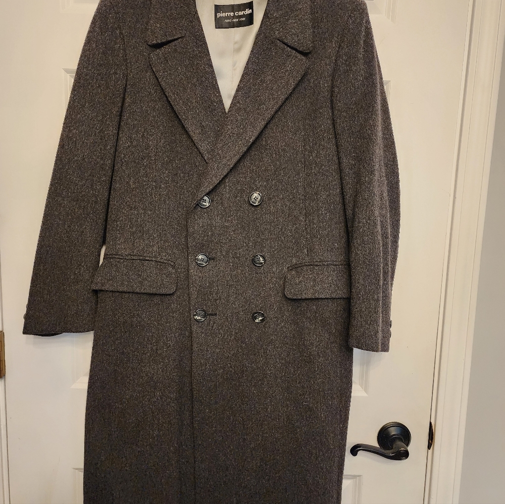 Vintage Mens PIERRE CARDIN 100%wool Top Coat - Picture 13 of 16